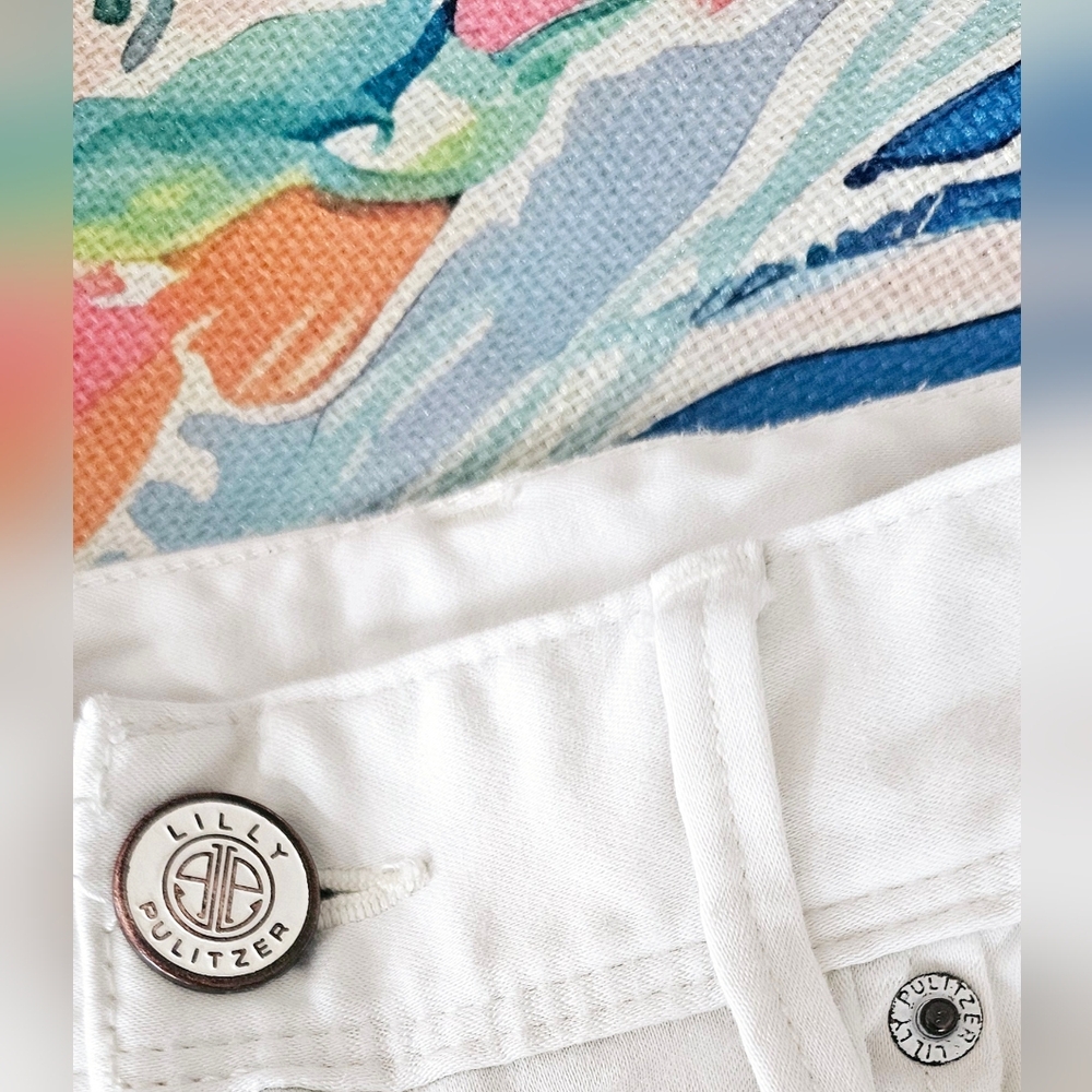 Lily Pulitzer Womenβs Worth Skinny Jean White Size Measure 28 X 30 - Picture 4 of 16